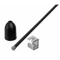 SPR 6 Aluminium pendelbuis 1000mm M6 - Zwart