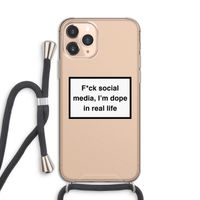I'm dope: iPhone 11 Pro Transparant Hoesje met koord