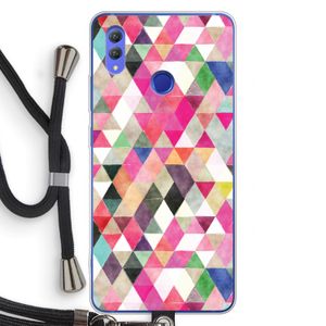 Gekleurde driehoekjes: Honor Note 10 Transparant Hoesje met koord