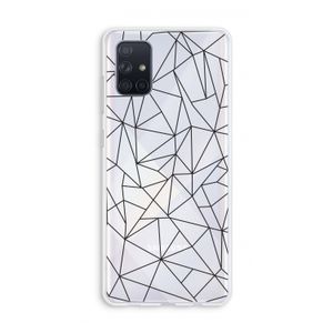 Geometrische lijnen zwart: Galaxy A71 Transparant Hoesje
