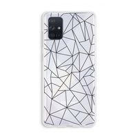 Geometrische lijnen zwart: Galaxy A71 Transparant Hoesje