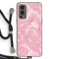 Abstract Painting Pink: OnePlus Nord 2 5G Transparant Hoesje met koord