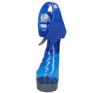 Gerimport waterspray ventilator - 1x stuks -blauw - 27 cm