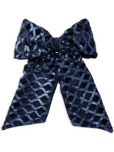 Maison Michel barrette Mini Wicole à nœud orné de sequins - Bleu