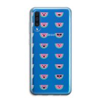 Smiley watermeloenprint: Samsung Galaxy A50 Transparant Hoesje