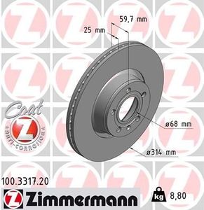 Remschijf Coat Z 100331720