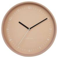 NeXtime - Wandklok 30cm-Stil-Roze-Aluminium-NeXtime "Berlin"