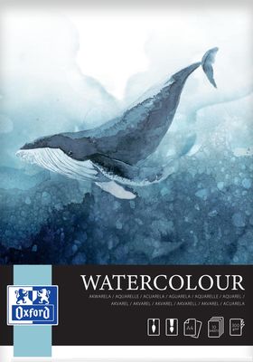 Oxford aquarelblok spiraal A4, 10 vel, 300 g/m²