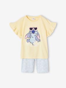 Disney® Stitch set met T-shirt + fietsbroek pastelgeel