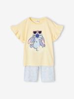 Disney® Stitch set met T-shirt + fietsbroek pastelgeel