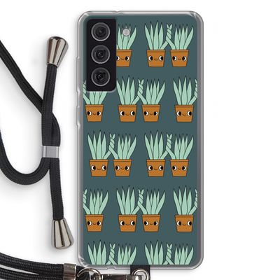 Sansevieria: Samsung Galaxy S21 FE Transparant Hoesje met koord
