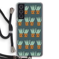 Sansevieria: Samsung Galaxy S21 FE Transparant Hoesje met koord