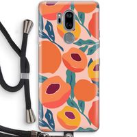 Perzik: LG G7 Thinq Transparant Hoesje met koord