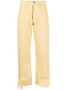 Jil Sander pantalon droit à taille haute - Jaune