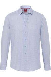 Pure Slim Fit Overhemd blauw/wit, Motief