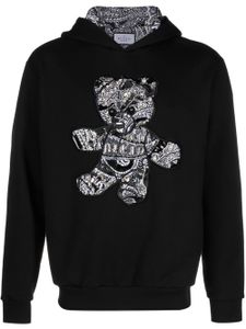 Philipp Plein hoodie en coton à patch logo - Noir