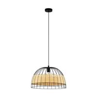 EGLO Anwick - Hanglamp - E27 - Ø 50 cm - Zwart|Rotan