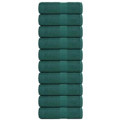 VidaXL Zeepdoekjes 10 st 30x30 cm 360 g/m² 100% katoen groen