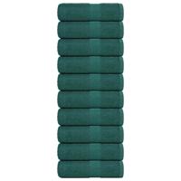 VidaXL Zeepdoekjes 10 st 30x30 cm 360 g/m² 100% katoen groen