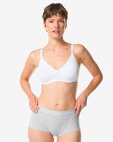 HEMA Damesboxer Katoen Everyday Tailleband Grijsmelange (grijsmelange)
