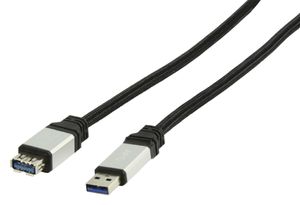 König USB 3.0 USB-kabel 1,8 m USB 3.2 Gen 1 (3.1 Gen 1) USB A Zwart
