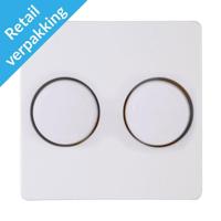 Kopp Paris arctic wit afdekplaat + knop DUO dimmer - 4625035
