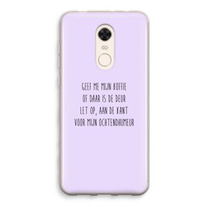 Ochtendhumeur: Xiaomi Redmi 5 Transparant Hoesje