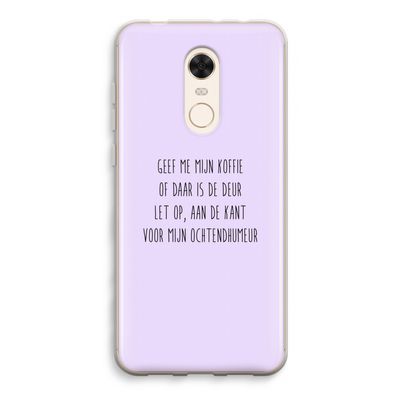 Ochtendhumeur: Xiaomi Redmi 5 Transparant Hoesje