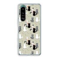 Katten: Sony Xperia 5 III Transparant Hoesje Katten: Sony Xperia 5 III Transparant Hoesje