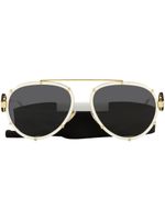 Versace Eyewear lunettes de soleil à monture aviateur - Blanc