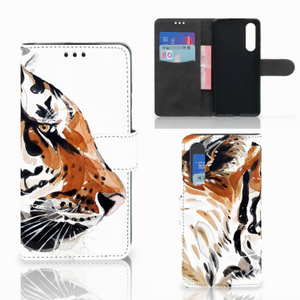 Hoesje Huawei P30 Watercolor Tiger