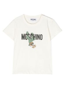 Moschino Kids t-shirt en coton à motif Teddy Bear - Tons neutres