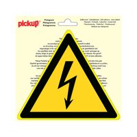 Pickup - Pictogram driehoek 20cm Gevaarlijke elektrische spanning