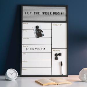 present time Weekplanner Serene - Zwart