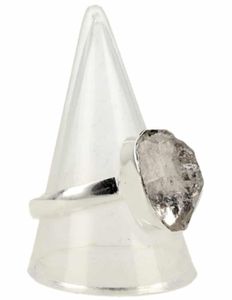 Zilveren Ring met Herkimer Diamant (Maat 19,5)