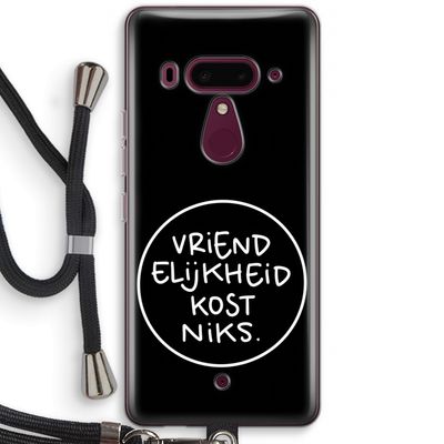Vriendelijkheid: HTC U12+ Transparant Hoesje met koord