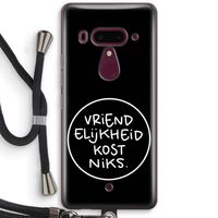 Vriendelijkheid: HTC U12+ Transparant Hoesje met koord