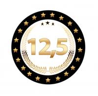 Bierviltjes/onderzetters - 100x stuks - 12,5 jaar - jubileum - viltjes van karton - getrouwd
