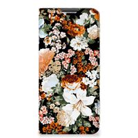 Smart Cover voor OPPO A54s | A16 | A16s Dark Flowers - thumbnail