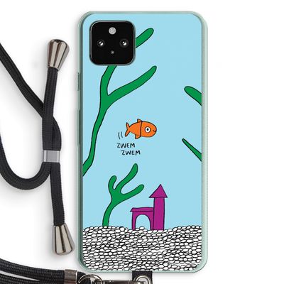 Aquarium: Pixel 5a 5G Transparant Hoesje met koord