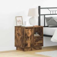 Nachtkastje met Gerookt eiken 50 x 34.5 x 50 cm. Bewerkt hout