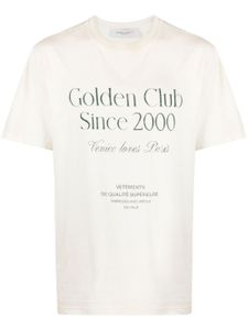 Golden Goose t-shirt en coton à texte imprimé - Tons neutres