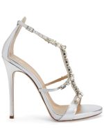 Giuseppe Zanotti escarpins Elba 120 mm ornés de cristaux - Gris