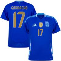 Argentinië Shirt Uit 2024-2025 + Garnacho 17 - thumbnail