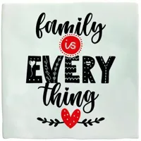 Plenty Gifts tegeltje keramiek family is everything 10x10cm wit