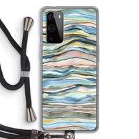 Watercolor Agate: OnePlus 9 Pro Transparant Hoesje met koord