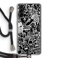 Vexx Black Mixtape: Samsung Galaxy S21 Plus Transparant Hoesje met koord