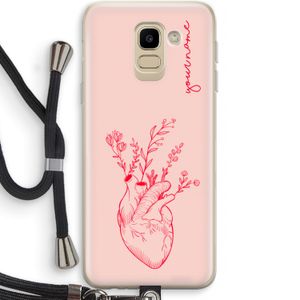 Blooming Heart: Samsung Galaxy J6 (2018) Transparant Hoesje met koord