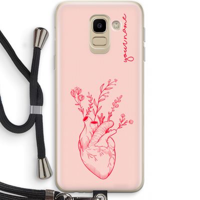 Blooming Heart: Samsung Galaxy J6 (2018) Transparant Hoesje met koord