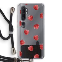 Framboosjes: Xiaomi Mi Note 10 Transparant Hoesje met koord